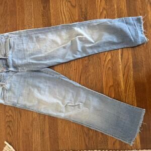 Light blue mother jeans the Rascal Fray